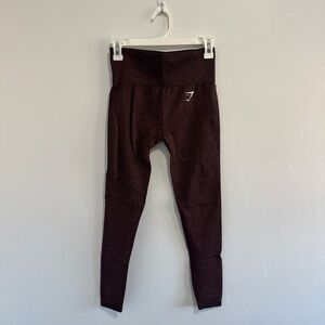 Gymshark Red/Brown Seamless Leggings Small